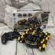 Танк игрушка на радиоуправлении аккумуляторный TK-007 трехосный привод 6WD стреляет водяными шариками орбизами с паровыми и световыми эффектами Черно-желтый - изображение 11