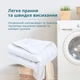 Одеяло Sleepingg всесезонное евро 200x220 см антиаллергенное волокно Белое стеганое (4820227283194) - изображение 4