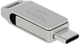 Флеш пам'ять USB Delock 16GB USB 3.2 Gen 1 Type-A/Type-C Silver (54073) - зображення 3