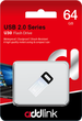 Флеш память USB AddLink U30 64GB USB 2.0 Silver (ad64GBU30S2) - изображение 2
