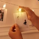 Світлодіодна новорічна гірлянда LTL Warm White з прищіпками для фото 20 Led довжина 3 метри на батарейках AA - зображення 4