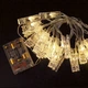 Світлодіодна новорічна гірлянда LTL Warm White з прищіпками для фото 20 Led довжина 3 метри на батарейках AA - зображення 10