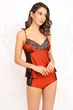 Піжама з мереживними вставками 8144-6815 Grace terracotta Anabel Arto M/L red (6000006196282) - изображение 1