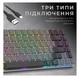 Клавіатура ігрова механічна GamePro MK-230R Red Swich Low Profile RGB 2.4G/Bluetooth/USB Dark Gray - зображення 7