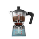 Кавоварка гейзерна 300мл (6 порцій) алюмінієва MR-1666-6-BROWN Espresso Moka Maestro - зображення 3