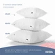 Подушка IDEIA 40x60 - Nordic Comfort plus стеганная на молнии белая - изображение 8