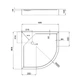 Поддон душевой Lidz KAPIELKA ST80x80x14 низкий полукруглый 800x800 мм для ванной комнаты поддон для душа (600130) - изображение 2