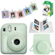 Набор камера Fujifilm Instax Mini 12, Фотобумага 20шт, Чехол, Фотоальбом 64 фото, Набор фоторамок (10 шт) с прищепками Зеленый (Подарочная упаковка) - изображение 1