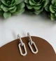 Сережки Mirshine Link Silver/White - изображение 1