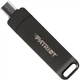 Флеш память USB Patriot Rage R550 64GB USB 3.2 Gen1 + Type-C Black (PE64GR550DSAD) - изображение 1