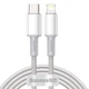 Кабель Baseus High Density Braided Type-C to Lightning PD 20W/2m/White (CATLGD-A02) - изображение 1