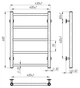 Рушникосушка водяна HEATPRO Dike P5 600x400 (Чорний, Нижнє підключення) ( CH-DI6004005WBA ) - зображення 3