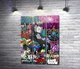 Модульная картина Kaws Танцюючий на грошах персонаж Kaws у стилі поп-арт 60x84 см Модуль №2 (005650) - зображення 1