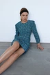Сукня Zara XS бірюзові квіти 9006162330 - зображення 2
