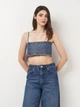 Футболка женская Zara 6045/217 M/L Темно-Синяя (06045217400988) - изображение 1