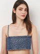 Футболка женская Zara 6045/217 M/L Темно-Синяя (06045217400988) - изображение 4