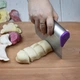 Шпатель скребок для теста из нержавеющей стали с пластиковыми вставками 15 см Фиолетовый - изображение 4