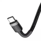 Кабель Baseus Type-C – Type-C PD 60W 2м Cafule Black/Gray (CATKLF-HG1) - изображение 6