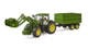 Машинка Bruder Трактор John Deere 7R 350 з фронтальним навантажувачем та двовісним причепом-самоскидом 1:16, 03155 - зображення 1