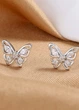 Жіночі сережки Diamond Butterfly (1575-01) Срібний - No Brand - зображення 3
