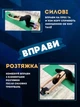Ролик для пресса, тренажер колесо спортивный фитнес рол с автоматическим откатом гимнастический для мышц живота для занятий в домашних условиях, черный синий (LS-KP-02) - изображение 4