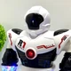 Робот Space Police танцюючий рухає руками та ногами світло звук Білий (58660) - зображення 5