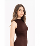 Бесшовная женская футболка в рубчик без рукавов Formeasy - Formeasy - 9007 - S/M - Kahverengi/Brown - изображение 1