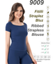 Бесшовная женская футболка в рубчик с коротким рукавом Formeasy - Formeasy - 9009 - M/L - Siyah/Nero - изображение 2