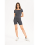 Жіноча безшовна футболка в рубчик з коротким рукавом Formeasy - Formeasy - 9009 - L/XL - Gri/Grey - зображення 2