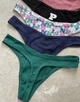 Набір жіночих бавовняних трусиків в рубчик Victoria's Secret кольорові 5 шт. (S) - изображение 3