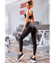 Спортивные однотонный леггинсы GIULIA - Giulia - LEGGINGS ENERGY - S/M - Black - изображение 2