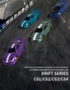 Мини дрифт машинка на радиоуправлении Turbo Racing C61 RC 1/76 drift car + 2 корпуса и подсветка (Фиолетовая) - изображение 9