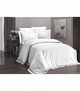 Комплект постельного белья Deluxe Satin First Choice - First Choice - DLX-21 NOVEL LİNE WHİTE - Евро - Белый - изображение 1