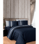 Комплект постельного белья Deluxe Satin Dark Series First Choice - First Choice - DLX-242 Artwel Navy Blue - Евро - Темно-синий - изображение 1