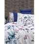 Комплект постільної білизни 3D Digital Satin Duvet Cover Set First Choice - First Choice - 3DS-146 MARTİNA BLUE - Полуторний - Синій з білим - зображення 2