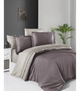 Комплект постельного белья Deluxe Satin First Choice - First Choice - S-400 SERENİTY LİLAC BEİGE - Евро - Коричневый - изображение 1