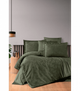 Комплект постільної білизни Jacquard Satin Dark Series First Choice - First Choice - JS-235 Nichol Dark Green - Євро - Темно-зелений - зображення 1