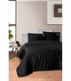 Комплект постельного белья Deluxe Satin Dark Series First Choice - First Choice - DLX-602 Timeless Black - Евро - Черный - изображение 1