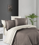 Комплект постельного белья Deluxe Satin First Choice - First Choice - DLX-416 Serenity Mink Cream - Евро - Кремовый с коричневым - изображение 1
