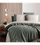Комплект постельного белья Deluxe Satin First Choice - First Choice - DLX-631 Groovy Moonmist - Евро - Светло-зеленый - изображение 1