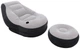 Надувное кресло с подстаканником Intex 68564 Ultra Lounge с пуфиком 154х98 см Серо-черный - изображение 1