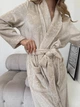 Женский халат COSY теплый махровый шаль Сказка 2XL/3XL велсофт капучино VEL021R1 - изображение 5