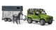 Игровой набор Bruder Джип Land Rover Defender с прицепом для перевозки лошадей и фигуркой лошадки 1:16, 02592 - изображение 1