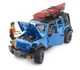 Ігровий набір Bruder Джип Jeep Wrangler Rubicon Unlimited з каяком та фігуркою каякера 1:16, 02529 - зображення 2