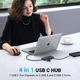 Концентратор 4 in 1 UGREEN CM806 10Gbps Adapter with 2xUSB-C 3.2 and 2xUSB-A 3.2 Black (35583) - изображение 5