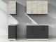 Кухня со столешницей Tobi Sho OPTIMA-К4 модульная 2,2 м Дуб Крафт Белый/Антрацит, корпус Антрацит - изображение 4