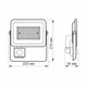 LED прожектор VIDEX F2e 50W 5000K з датчиком руху та освітленості VL-F2e505W-S - зображення 7
