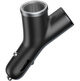 Автомобильное зарядное устройство Baseus Y type (CCALL-YX01) (+прикуриватель) 2USB (3.4A) Black - изображение 4