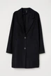 Пальто H&M XS черный 23106770628 - изображение 1