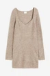 Сукня H&M M бежевий меланж 1179642 - зображення 3